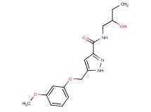 N-(2-hydroxybutyl)-5-[(3-methoxyphenoxy)methyl]-1H-pyrazole-3-carboxamide