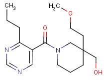 {3-(2-methoxyethyl)-1-[(4-propyl-5-pyrimidinyl)carbonyl]-3-piperidinyl}methanol