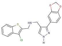 1-[3-(1,3-benzodioxol-5-yl)-1H-pyrazol-4-yl]-N-[(3-chloro-1-benzothien-2-yl)methyl]methanamine