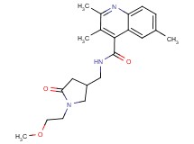 N-{[1-(2-methoxyethyl)-5-oxo-3-pyrrolidinyl]methyl}-2,3,6-trimethyl-4-quinolinecarboxamide