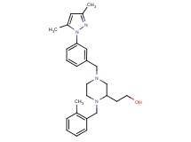 2-[4-[3-(3,5-dimethyl-1H-pyrazol-1-yl)benzyl]-1-(2-methylbenzyl)-2-piperazinyl]ethanol