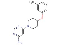 6-[4-(3-methylphenoxy)-1-piperidinyl]-4-pyrimidinamine