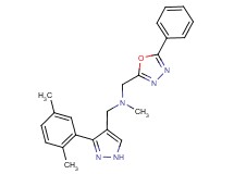 1-[3-(2,5-dimethylphenyl)-1H-pyrazol-4-yl]-N-methyl-N-[(5-phenyl-1,3,4-oxadiazol-2-yl)methyl]methanamine