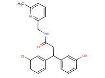 3-(3-chlorophenyl)-3-(3-hydroxyphenyl)-N-[(6-methyl-2-pyridinyl)methyl]propanamide
