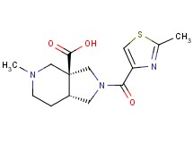 (3aS*,7aR*)-5-methyl-2-[(2-methyl-1,3-thiazol-4-yl)carbonyl]octahydro-3aH-pyrrolo[3,4-c]pyridine-3a-carboxylic acid