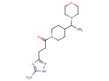 3-(3-{4-[1-(4-morpholinyl)ethyl]-1-piperidinyl}-3-oxopropyl)-1H-1,2,4-triazol-5-amine