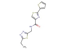N-[(5-ethyl-1,3,4-thiadiazol-2-yl)methyl]-2-(2-thienyl)-1,3-thiazole-4-carboxamide