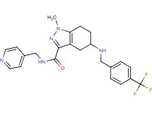 1-methyl-N-(4-pyridinylmethyl)-5-{[4-(trifluoromethyl)benzyl]amino}-4,5,6,7-tetrahydro-1H-indazole-3-carboxamide