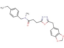 3-[5-(1,3-benzodioxol-5-ylmethyl)-1,3,4-oxadiazol-2-yl]-N-(4-ethylbenzyl)-N-methylpropanamide