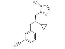 3-({cyclopropyl[(1-methyl-1H-imidazol-2-yl)methyl]amino}methyl)benzonitrile