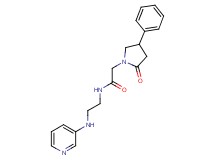 2-(2-oxo-4-phenylpyrrolidin-1-yl)-N-[2-(pyridin-3-ylamino)ethyl]acetamide