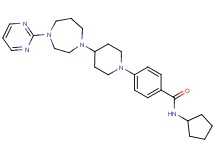 N-cyclopentyl-4-{4-[4-(2-pyrimidinyl)-1,4-diazepan-1-yl]-1-piperidinyl}benzamide