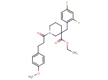 ethyl 3-(2,4-difluorobenzyl)-1-[3-(4-methoxyphenyl)propanoyl]-3-piperidinecarboxylate