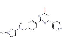 2-(4-{[methyl(1-methylpyrrolidin-3-yl)amino]methyl}phenyl)-6-pyridin-4-ylpyrimidin-4(3H)-one