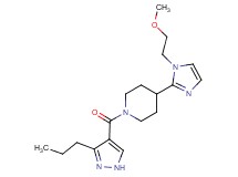 4-[1-(2-methoxyethyl)-1H-imidazol-2-yl]-1-[(3-propyl-1H-pyrazol-4-yl)carbonyl]piperidine