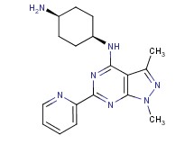cis-N-[1,3-dimethyl-6-(2-pyridinyl)-1H-pyrazolo[3,4-d]pyrimidin-4-yl]-1,4-cyclohexanediamine hydrochloride