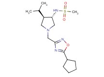 N-{(3S*,4R*)-1-[(5-cyclopentyl-1,2,4-oxadiazol-3-yl)methyl]-4-isopropylpyrrolidin-3-yl}methanesulfonamide