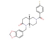 (4aR*,8aS*)-1-(1,3-benzodioxol-5-ylmethyl)-6-(4-fluorobenzoyl)octahydro-1,6-naphthyridin-2(1H)-one