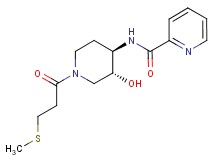 N-{(3R*,4R*)-3-hydroxy-1-[3-(methylthio)propanoyl]piperidin-4-yl}pyridine-2-carboxamide