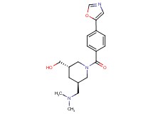 {(3S*,5R*)-5-[(dimethylamino)methyl]-1-[4-(1,3-oxazol-5-yl)benzoyl]piperidin-3-yl}methanol