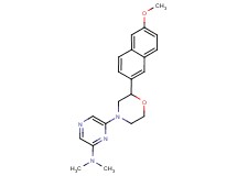 6-[2-(6-methoxy-2-naphthyl)morpholin-4-yl]-N,N-dimethylpyrazin-2-amine