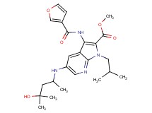 methyl 3-(3-furoylamino)-5-[(3-hydroxy-1,3-dimethylbutyl)amino]-1-isobutyl-1H-pyrrolo[2,3-b]pyridine-2-carboxylate