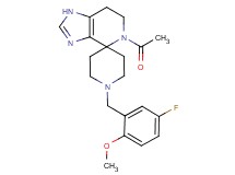 5-acetyl-1'-(5-fluoro-2-methoxybenzyl)-1,5,6,7-tetrahydrospiro[imidazo[4,5-c]pyridine-4,4'-piperidine]