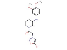 3-(2-{3-[(3,4-dimethoxyphenyl)amino]-1-piperidinyl}-2-oxoethyl)-1,2,3-oxadiazol-3-ium-5-olate