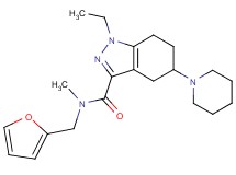1-ethyl-N-(2-furylmethyl)-N-methyl-5-(1-piperidinyl)-4,5,6,7-tetrahydro-1H-indazole-3-carboxamide