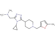 1-(4-cyclopropyl-5-{1-[(5-methyl-2-furyl)methyl]piperidin-4-yl}-4H-1,2,4-triazol-3-yl)-N,N-dimethylmethanamine