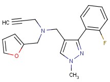 N-{[3-(2-fluorophenyl)-1-methyl-1H-pyrazol-4-yl]methyl}-N-(2-furylmethyl)-2-propyn-1-amine
