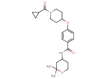 4-{[1-(cyclopropylcarbonyl)-4-piperidinyl]oxy}-N-(2,2-dimethyltetrahydro-2H-pyran-4-yl)benzamide