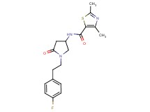 N-{1-[2-(4-fluorophenyl)ethyl]-5-oxo-3-pyrrolidinyl}-2,4-dimethyl-1,3-thiazole-5-carboxamide
