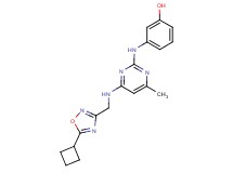3-[(4-{[(5-cyclobutyl-1,2,4-oxadiazol-3-yl)methyl]amino}-6-methylpyrimidin-2-yl)amino]phenol
