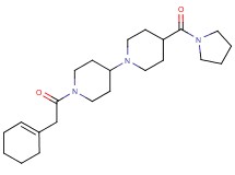 1'-(1-cyclohexen-1-ylacetyl)-4-(1-pyrrolidinylcarbonyl)-1,4'-bipiperidine