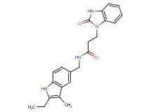 N-[(2-ethyl-3-methyl-1H-indol-5-yl)methyl]-3-(2-oxo-2,3-dihydro-1H-benzimidazol-1-yl)propanamide