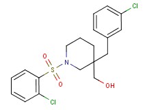 {3-(3-chlorobenzyl)-1-[(2-chlorophenyl)sulfonyl]-3-piperidinyl}methanol