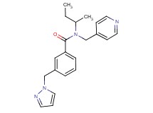 N-(sec-butyl)-3-(1H-pyrazol-1-ylmethyl)-N-(pyridin-4-ylmethyl)benzamide