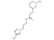 3-(1-methyl-3-piperidinyl)-N-[3-(4-methyl-1H-pyrazol-1-yl)propyl]propanamide