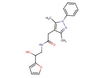 2-(3,5-dimethyl-1-phenyl-1H-pyrazol-4-yl)-N-[2-(2-furyl)-2-hydroxyethyl]acetamide
