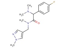 2-(dimethylamino)-2-(4-fluorophenyl)-N-methyl-N-[(1-methyl-1H-pyrazol-4-yl)methyl]acetamide