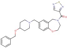 7-{[4-(benzyloxy)-1-piperidinyl]methyl}-4-(1,2,5-thiadiazol-3-ylcarbonyl)-2,3,4,5-tetrahydro-1,4-benzoxazepine