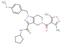N-cyclopentyl-5-[(3,5-dimethyl-4-isoxazolyl)carbonyl]-1-(4-methoxybenzyl)-4,5,6,7-tetrahydro-1H-pyrazolo[4,3-c]pyridine-3-carboxamide