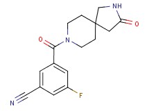 3-fluoro-5-[(3-oxo-2,8-diazaspiro[4.5]dec-8-yl)carbonyl]benzonitrile