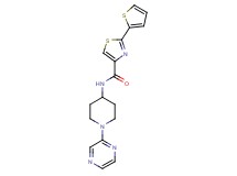 N-[1-(2-pyrazinyl)-4-piperidinyl]-2-(2-thienyl)-1,3-thiazole-4-carboxamide