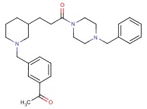 1-[3-({3-[3-(4-benzyl-1-piperazinyl)-3-oxopropyl]-1-piperidinyl}methyl)phenyl]ethanone