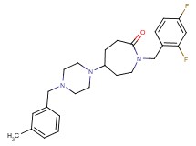 1-(2,4-difluorobenzyl)-5-[4-(3-methylbenzyl)-1-piperazinyl]-2-azepanone