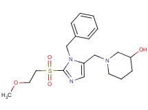 1-({1-benzyl-2-[(2-methoxyethyl)sulfonyl]-1H-imidazol-5-yl}methyl)-3-piperidinol