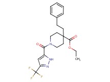 ethyl 4-(2-phenylethyl)-1-{[3-(trifluoromethyl)-1H-pyrazol-5-yl]carbonyl}-4-piperidinecarboxylate