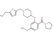 1-[(5-ethyl-2-furyl)methyl]-4-[5-methoxy-2-(1-pyrrolidinylcarbonyl)phenoxy]piperidine